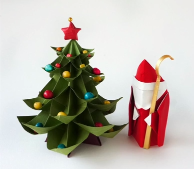 arbol de navidad de papel