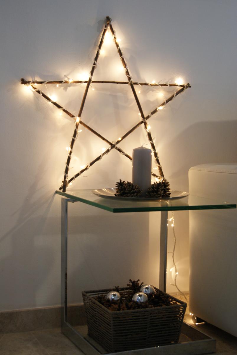 estrella iluminada decoracion navideña