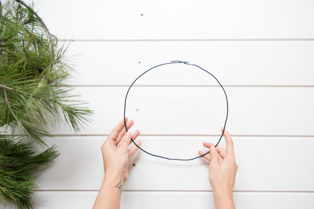 corona de navidad hecha a mano