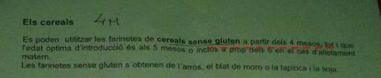 Y otra que con 4 meses empiezan la alimentación complementaria