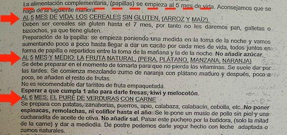 Cereales, fruta y verduras, en ese orden