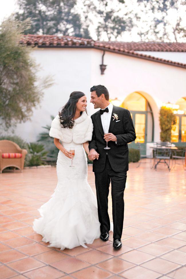 Novias con capa de piel