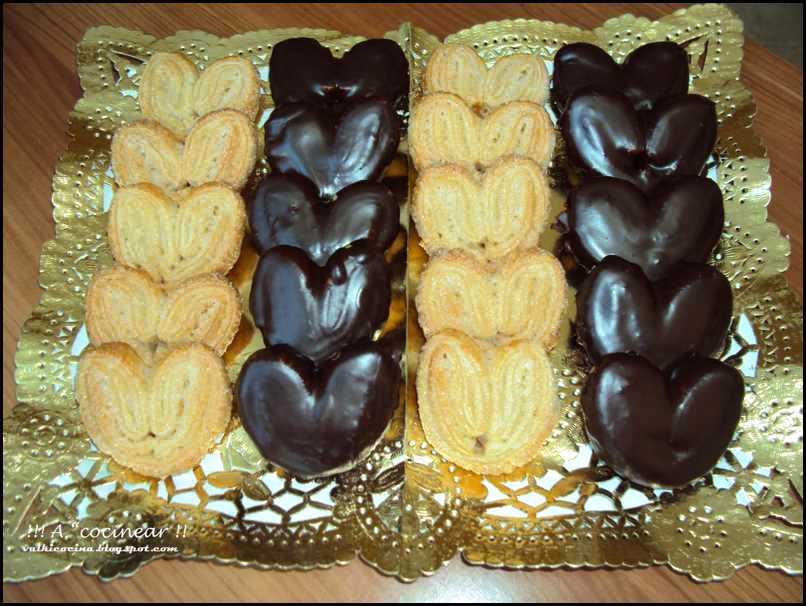 Palmeritas normales y choco Recetas caseras fáciles menú 31