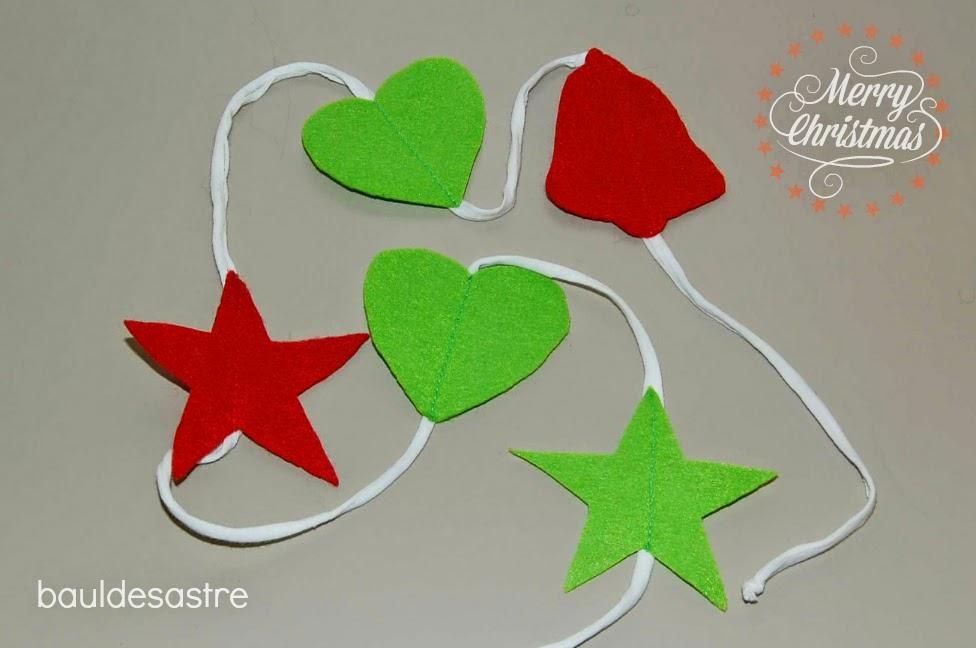 guirnalda navideña con fieltro, bauldesastre