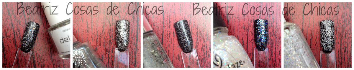 4. Glitter Variados sobre negro