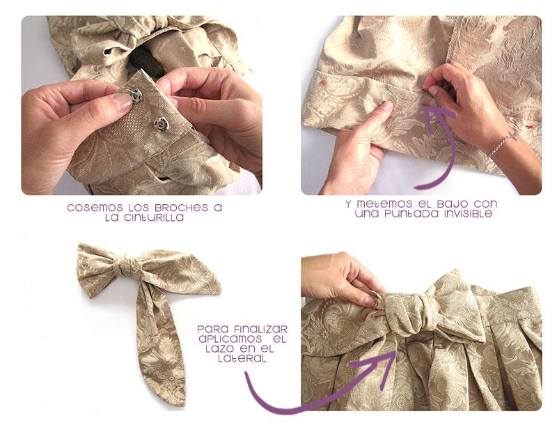 falda brocada DIY 7 Cómo hacer una falda brocada sin patrón DIY 
