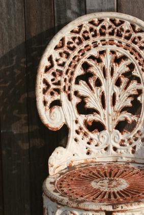 Pintura silla de forja oxidada