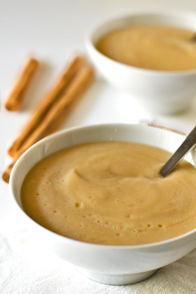 Natillas Veganas de Manzana | danzadefogones.com #danzadefogones #receta #vegano #vegana