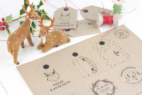 etiquetas navidad imprimibles
