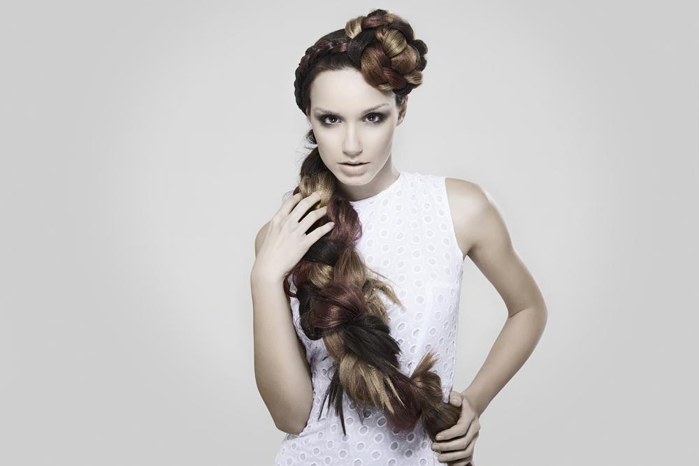 Trenza tricolor extra larga