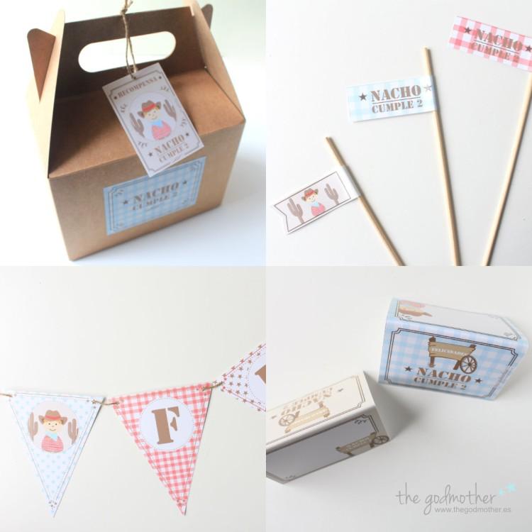 COWBOY BIRTHDAY PARTY kit cumpleaños personalizado