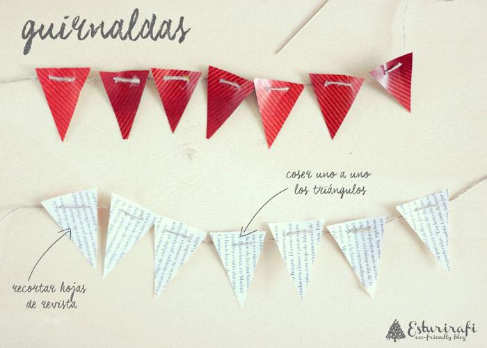 Como se hace ua guirnalda con hojas de revista | Esturirafi