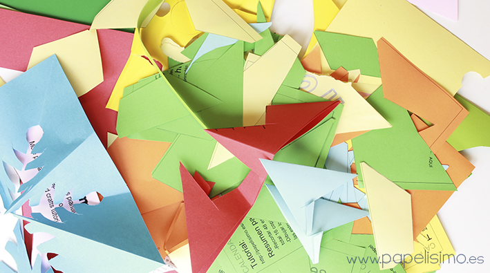 recortes arjetas navideñas fáciles para niños hechas a mano tiras de papel