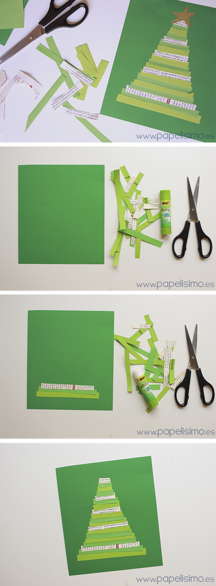 Tarjetas navideñas fáciles para niños hechas a mano