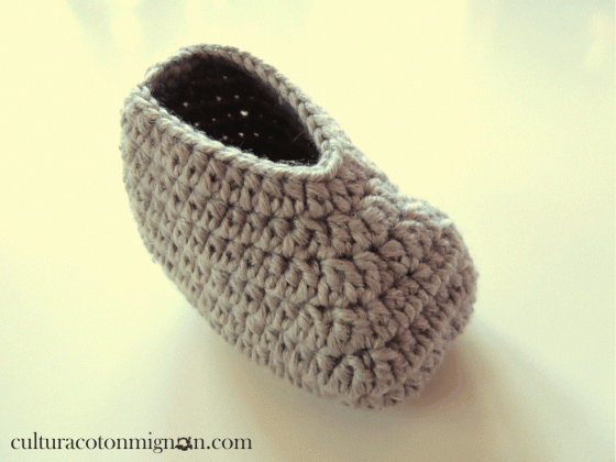 Paso 6 botitas bebe ganchillo