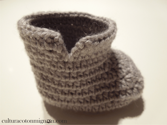 Paso 8 botitas bebe ganchillo