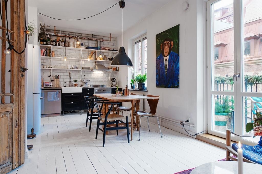 Un apartamento de estilo industrial