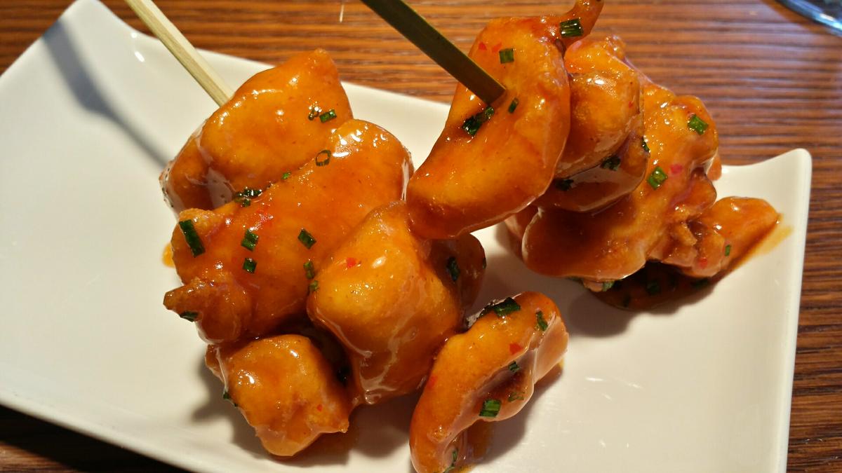 Pollo crujiente con salsa agridulce cañí