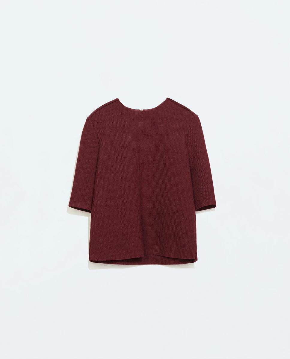 look nochevieja - marsala - zara - top