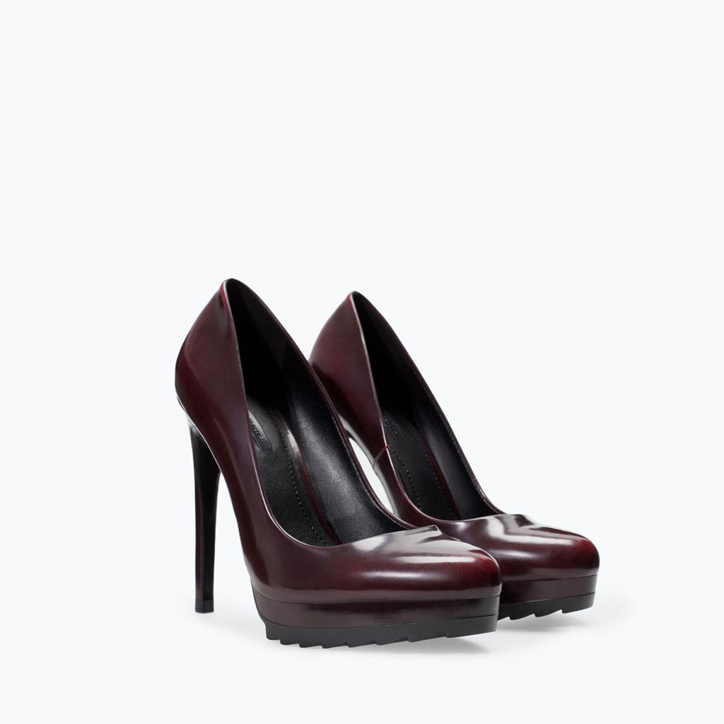 look nochevieja - marsala - zara - zapatos