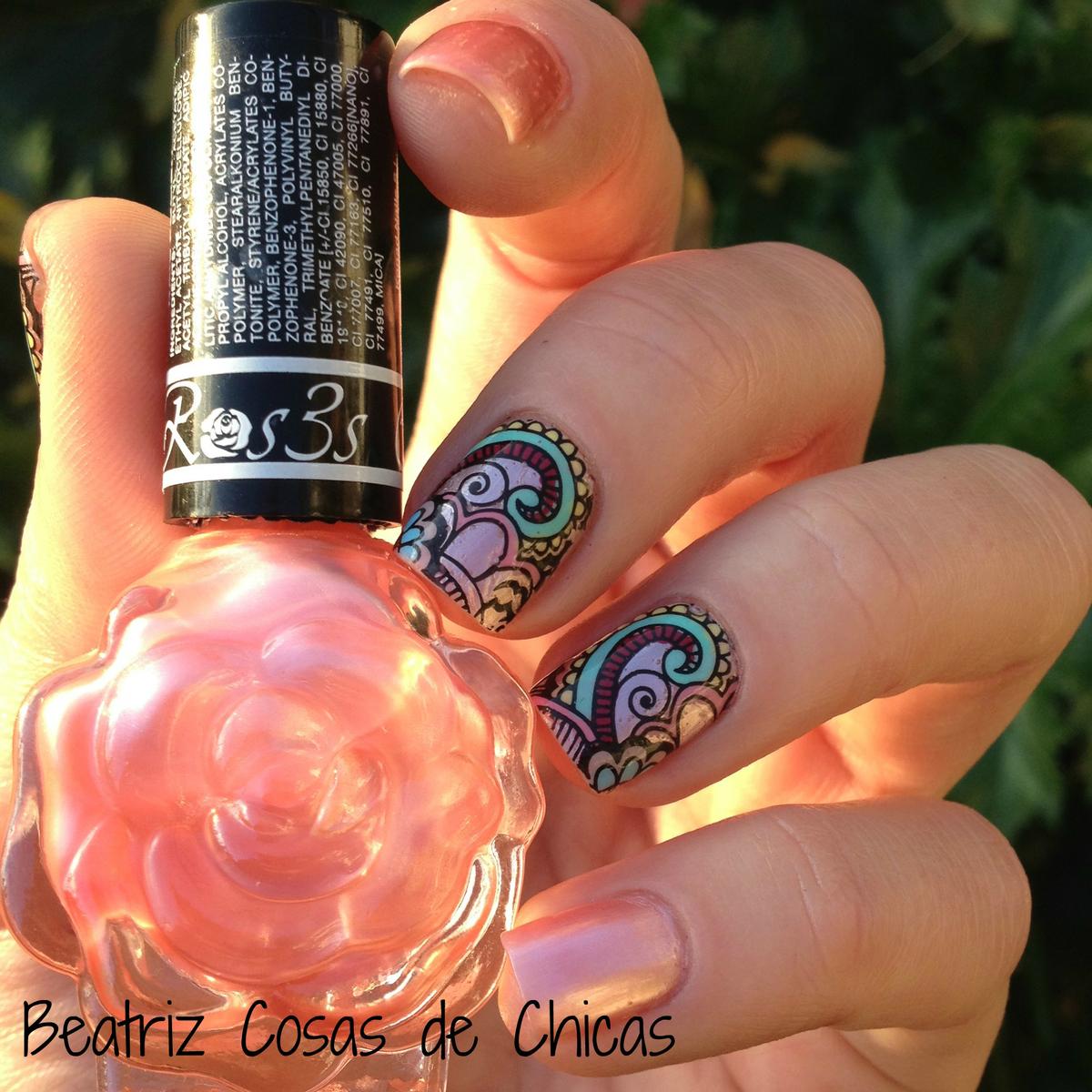 Roses Cosmetics, Infinity Nails....Reverse Stamping 2