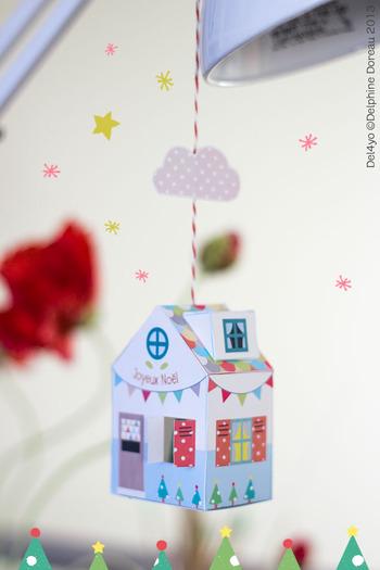 casita navidad imprimible gratis