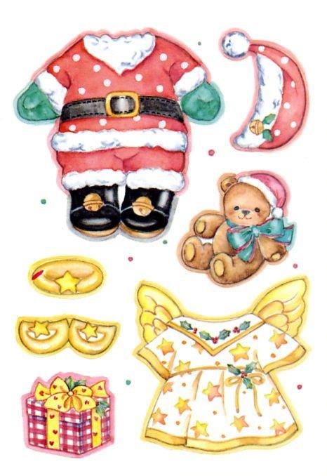 papa noel recortables