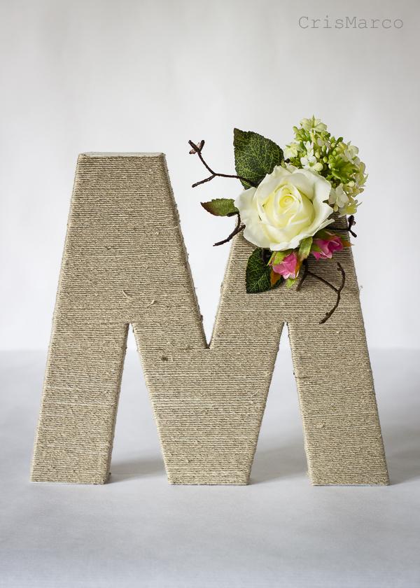 Como decorar letras para bodas