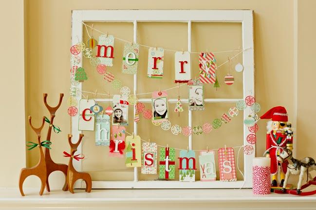 guirnalda de collage y scrapbook