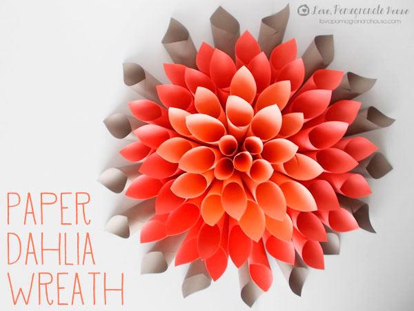 tutorial corona de navidad de papel muy fácil de hacer