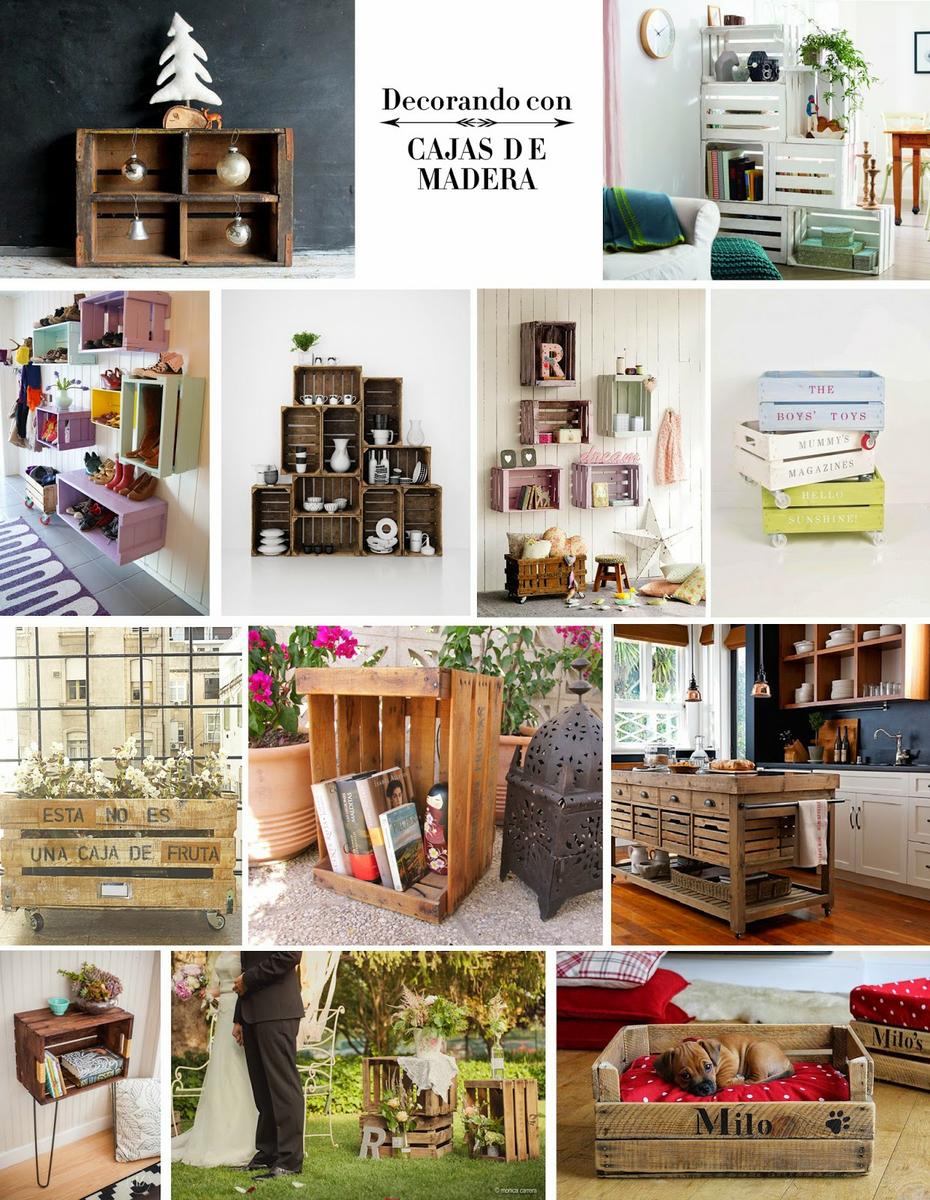 Inspiración para decorar con cajas de madera de fruta