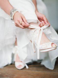 Zapato de encaje chantilly de BHDL