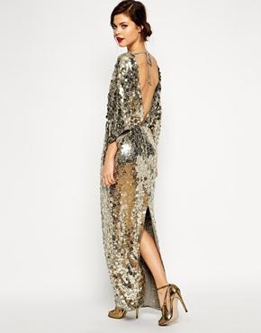 ASOS RED CARPET Premium All Over Sequin Kimono Maxi Dress