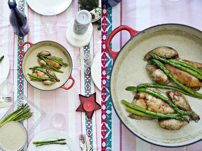 picantones en salsa collage Picantones en salsa. Receta Navidad