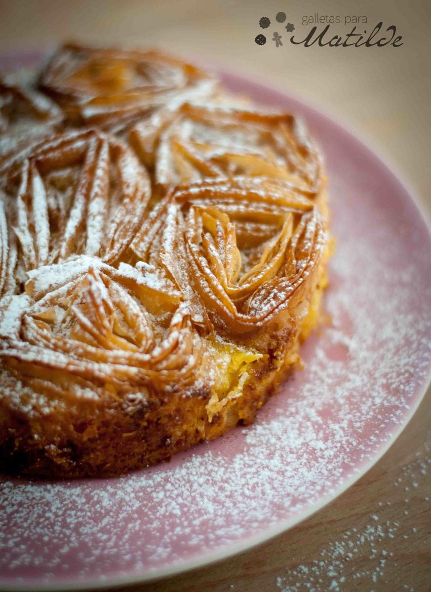 Tarta rizada de leche, ruffled milk pie