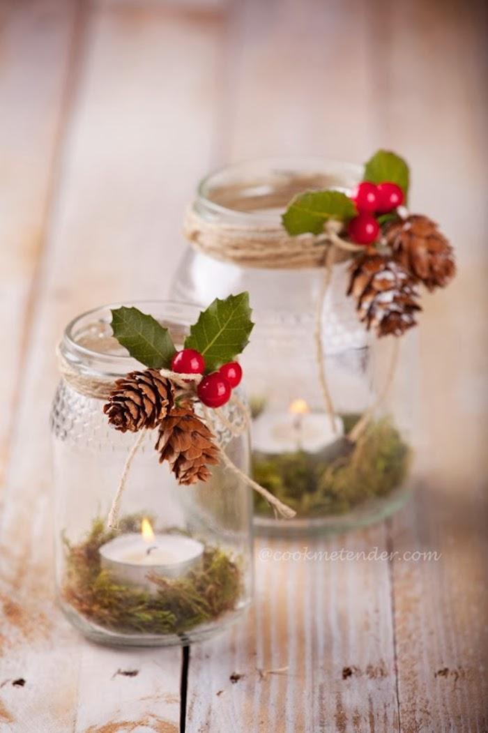 Botes de crital para la mesa navideña