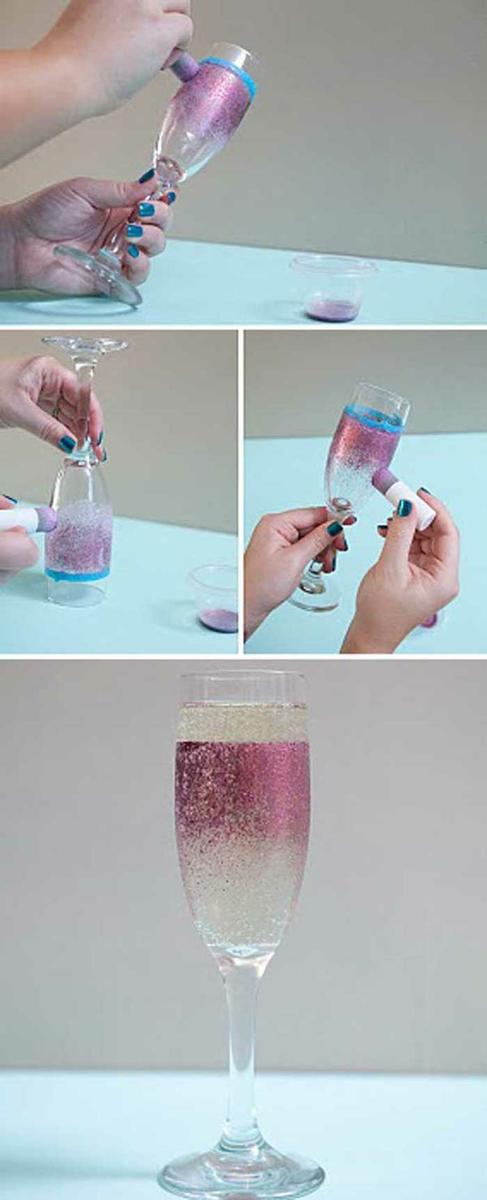 Decorar copas de cristal para navidad