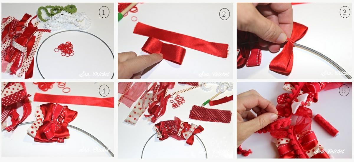 tutorial corona navidad lazos