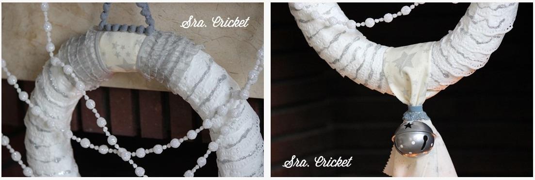 coronas de papel con blondas de papel