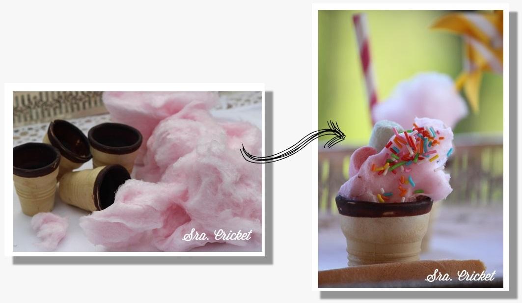 conos y algodon de azucar