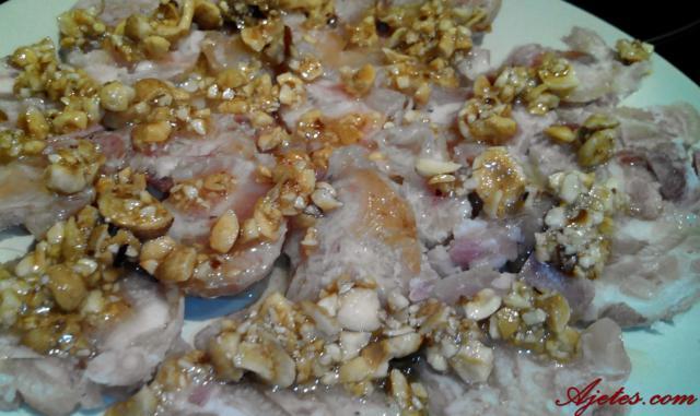 carpaccio de manitas de cerdo