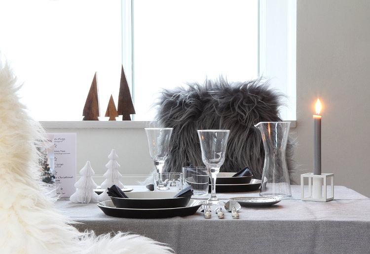 decoración de la mesa de Navidad