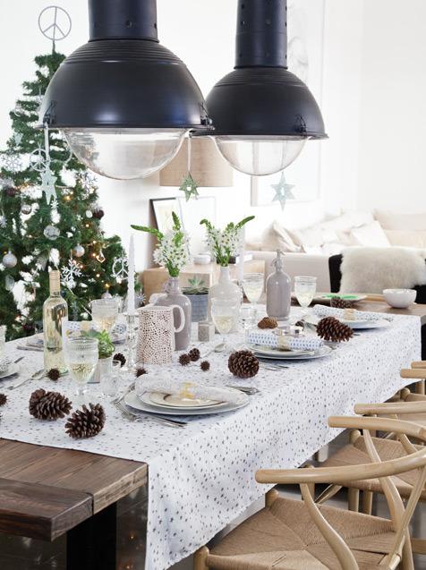 decoración de la mesa de Navidad