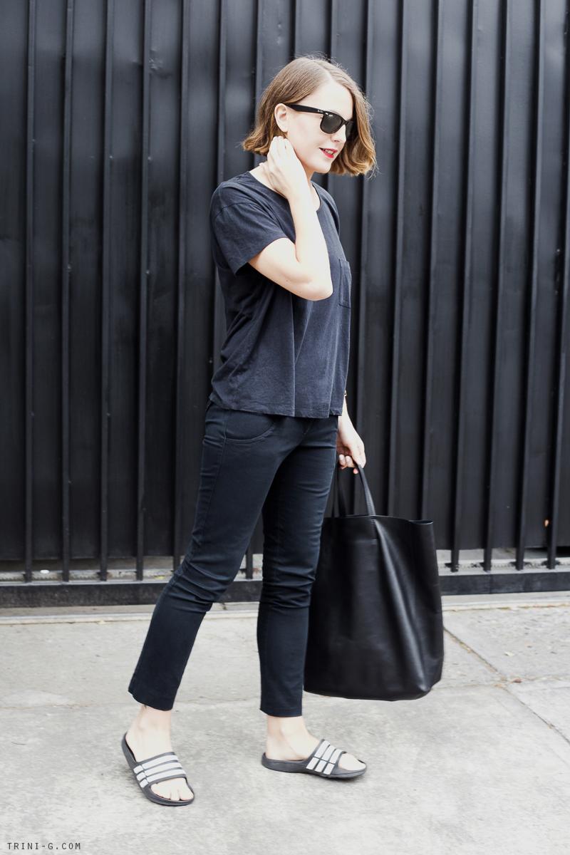 Trini | minimal all black outfit