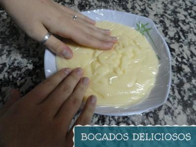 cubrimos con film para que no le salga costra