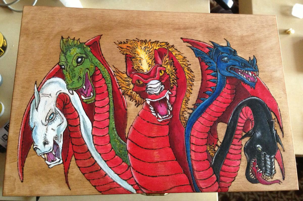 Caja para dados - Tiamat - Terminada