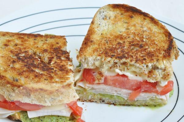 Avocado and cheese sandwich