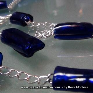 Bisutería realizada con botellas de plástico recicladas. Collares, pendientes, colgantes. Jewelry made out of recycled plastic bottles Reciclado Creativo by Rosa Montesa