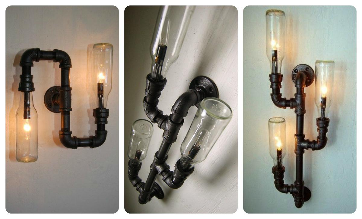 tuberías y botellas