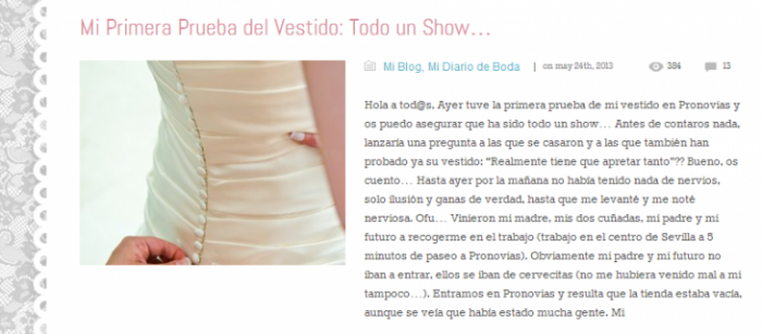 la prueba de mi vestido de novia
